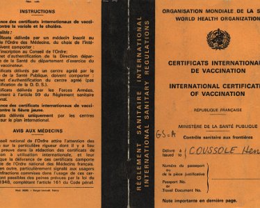 Carnet de vaccination