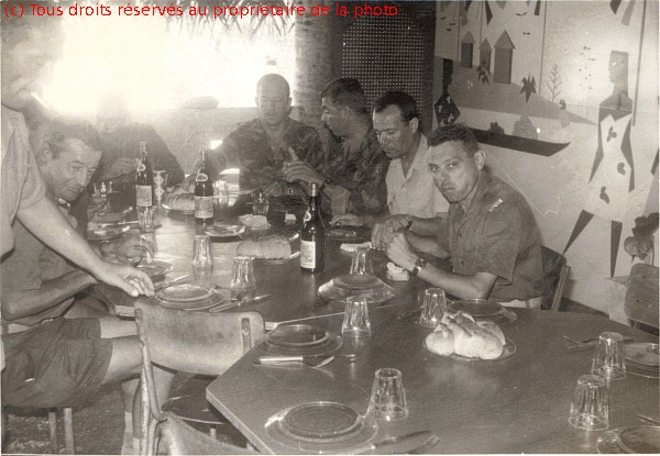 Gambier 05/67, Totégégie, repas inauguration popote officiers et sous-officiers